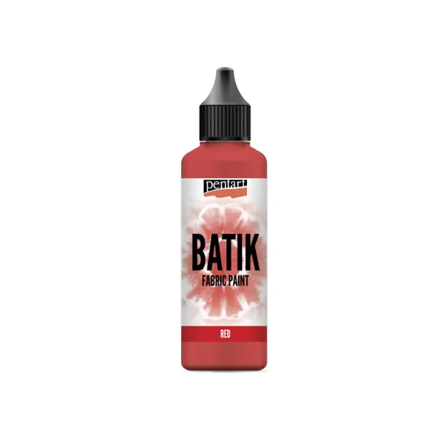 Batik paint 80 ml, Pentart -Χρώμα μπατίκ για ύφασμα, Κόκκινο