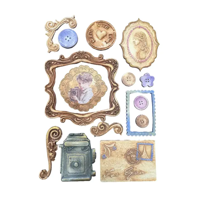 Καλούπι σιλικόνης A5, 15×21cm, Stamperia, Quiet Days, Κορνίζες και ετικέτες 2