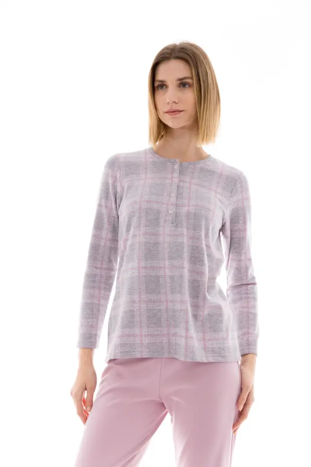 W1493 - Type - PYJAMA JACQUARD PINK PLAID 3