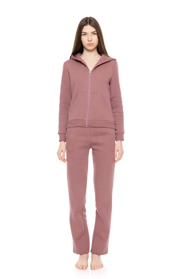 W1648 - Yacht Blue - HOMEWEAR ZIPPER SOFT SOLID - S