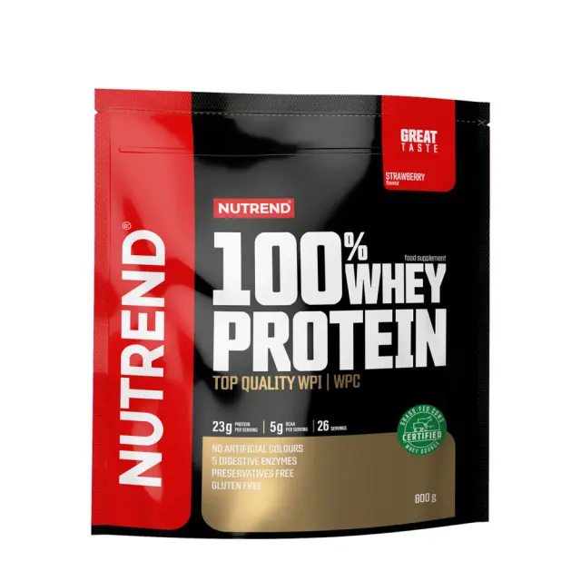 Nutrend 100% Whey Protein strawberry, 800-g