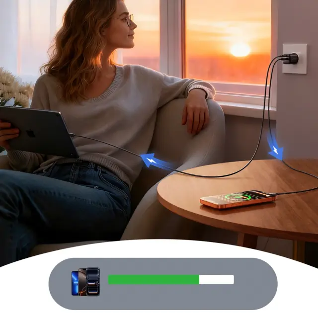 Φορτιστής Joyroom JR-TG7 33W USB-A + USB-C - Μαύρος 3
