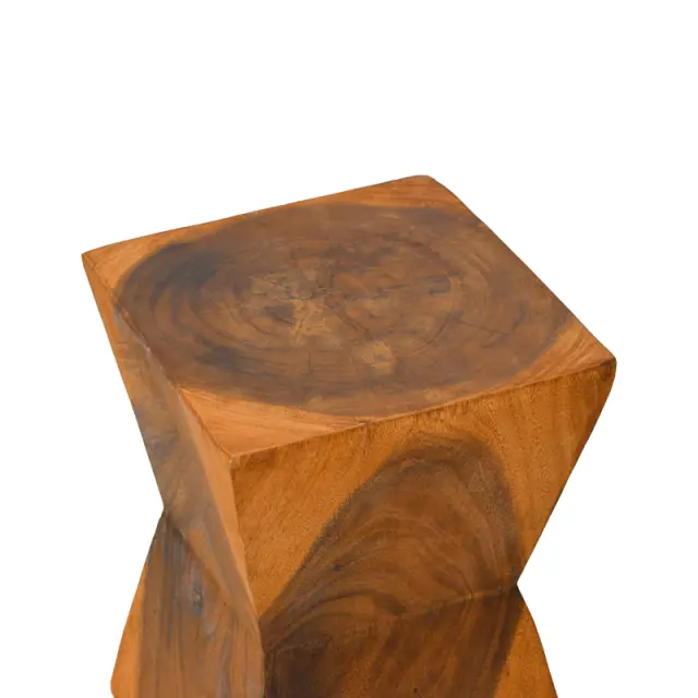 Σκαμπό Clepsydra pakoworld suar ξύλο σε φυσική απόχρωση 31x31x45εκ 3