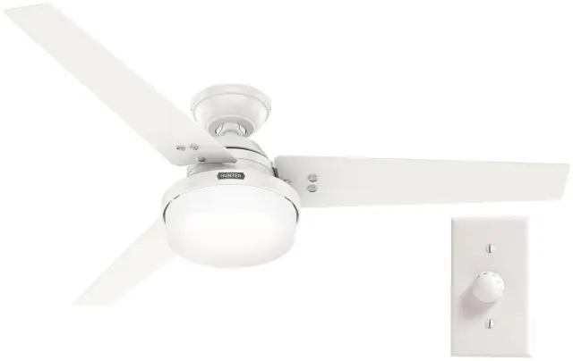 Hunter Sentinel Plus 132 Fresh White - Ανεμιστήρας Οροφής με Φωτιστικό