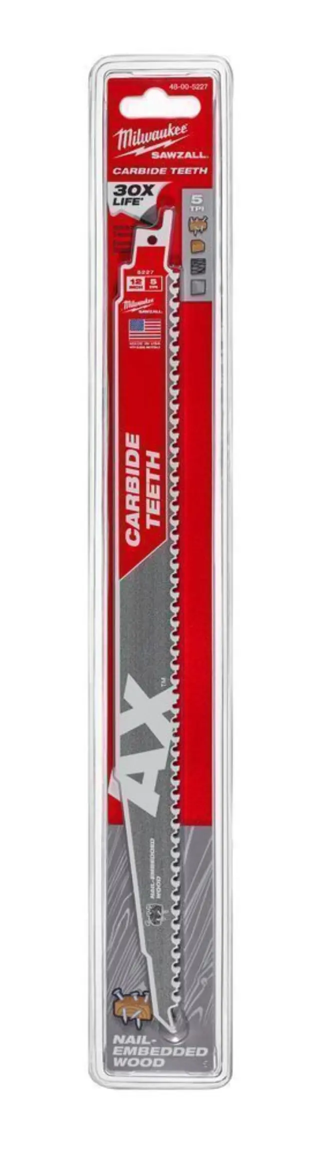 Milwaukee 48005227 - ΛΑΜΑ ΣΠΑΘ/ΓΑΣ TCT "AX" 300x5 MW 3