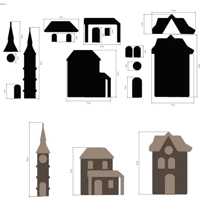 Διακοσμητικά σχέδια MDF, Stamperia, Κάστρα και πύργος 2