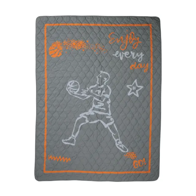 Κουβερλί 160x220 Μονό Das Home 4941 Grey-Orange 100% Microfiber 2