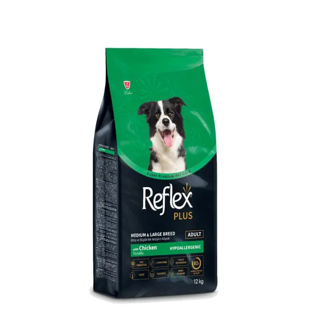 Reflex Plus Medium/Large Adult Chicken 12kg +750gr