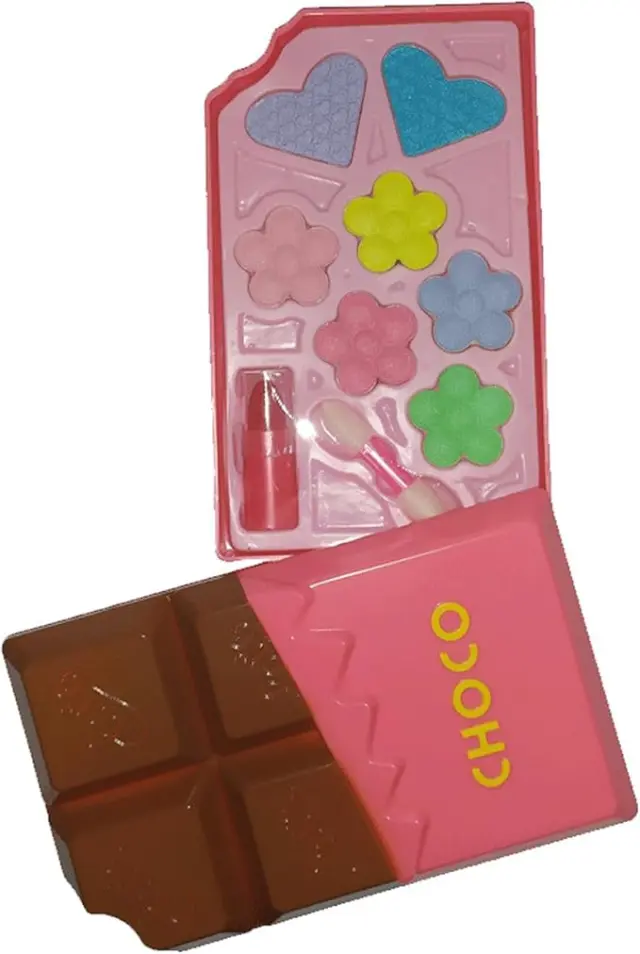 Cherine Παιδική Παλέτα Μακιγιαζ Choco Palette: Παλέτα με 7 Αποχρώσεις + Κραγιόν + Πινελάκι