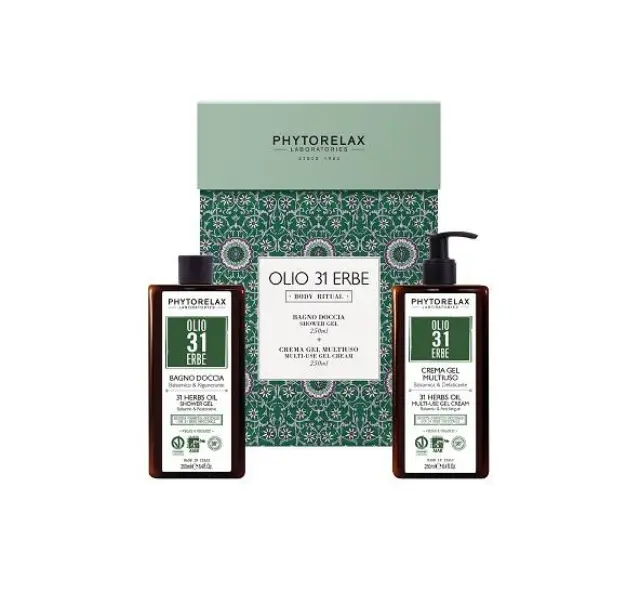 Phytorelax 31 Herbs Oil Shower Gel Αφρόλουτρο, 250ml & Multi-Use Gel Cream Κρέμα Πολλαπλής Χρήσης, 250ml