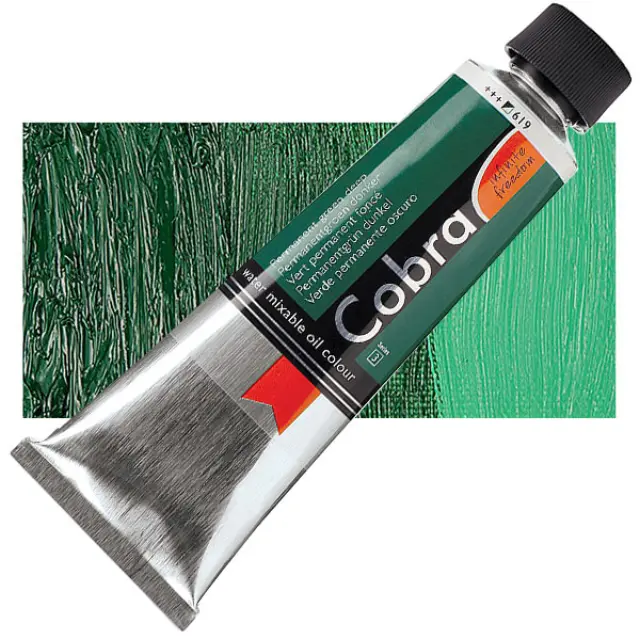 Λάδι Νερού Talens Cobra - 619 Permanent Green Deep - 150ml