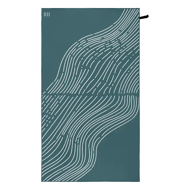 Beauty Home Πετσέτα θαλάσσης διπλής όψης Microfiber 200gsm Art 2295 90x160 Πετρόλ