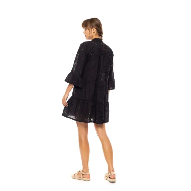Beachwear Moon Embrodery B645 Black Pink Label Beachwear - M 3