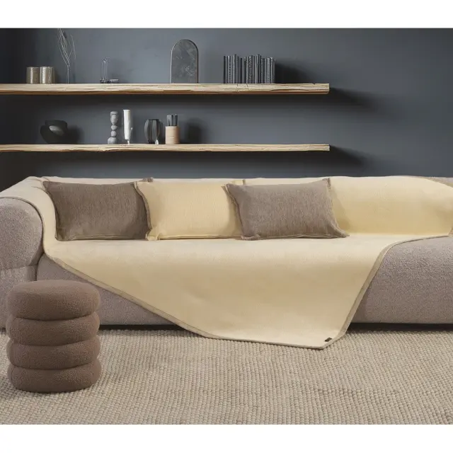 Nef-Nef Homeware Ριχτάρι Τριθέσιου Καναπέ New Tanger 180x300 Ecru