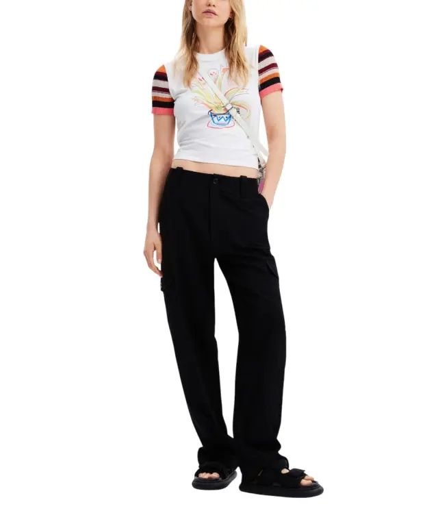 Desigual - Γυναικείο T-shirt Tricou 23SWTK80-1000 Λευκό 2
