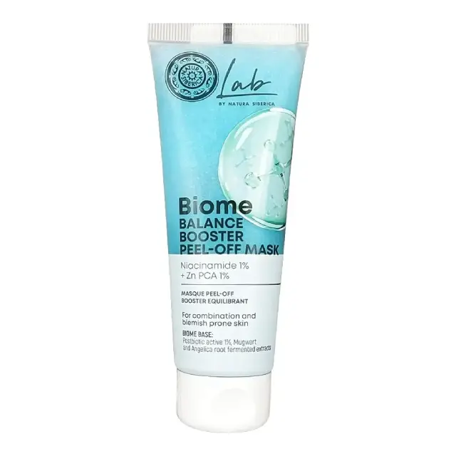 Natura Siberica Lab Biome Balance Booster Peel Off Μάσκα Προσώπου Για Μικτό Με Τάση Για Ατέλειες Δέρμα 75ml.