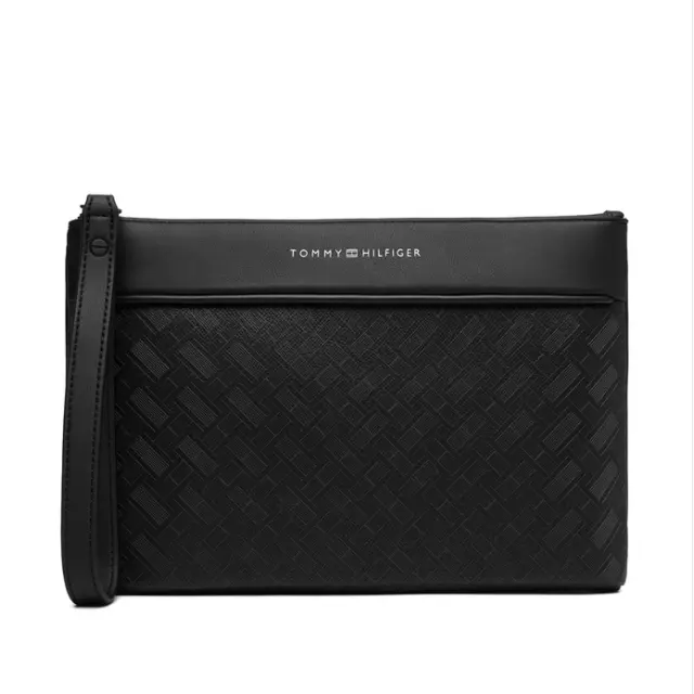 Ανδρική Τσάντα Χειρός Tommy Hilfiger AM0AM14826-BDS Μαύρη Μαύρο - One Size