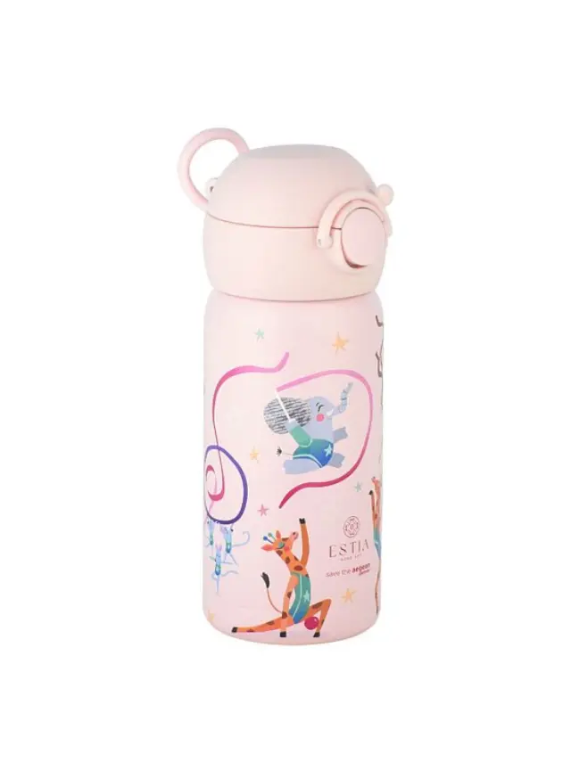 Παιδικό Παγούρι Estia για Κορίτσια Save the Aegean Wild Stunds 350 ml ΡΟΖ - One Size 2