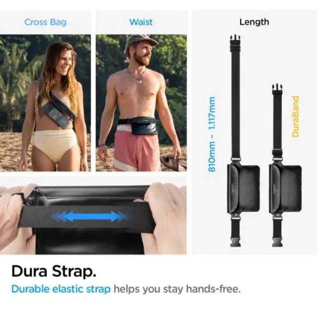 Spigen Θήκη Κινητού A621 Universal Waterproof Case & Waist Bag Black 2