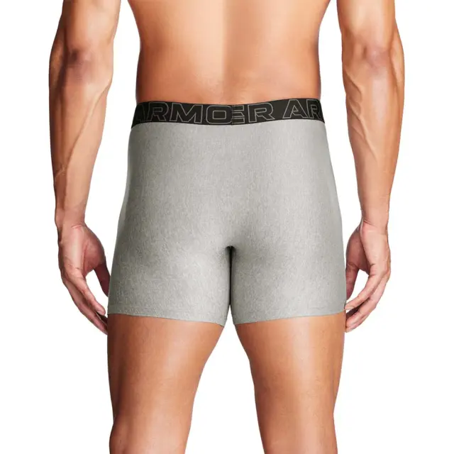 Under Armour Men's Performance Tech 6inc 3 Pack Boxer Underwear Μαύρο - Γκρι 1383878-035 (Under Armour) - Small 2