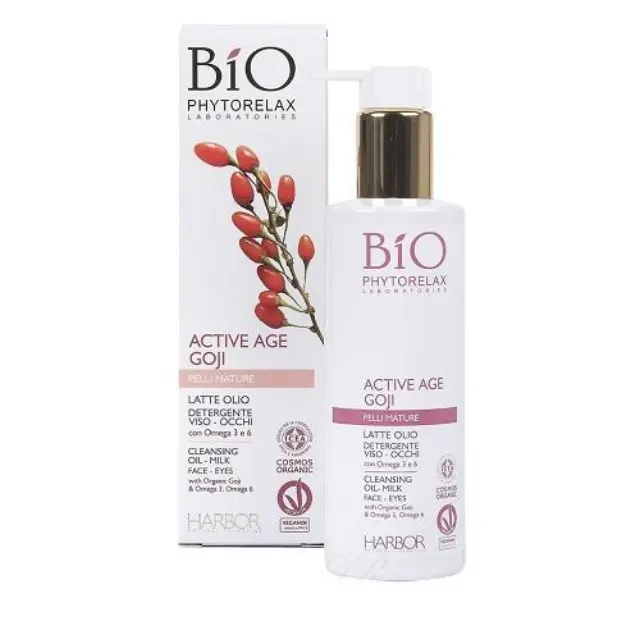Phytorelax Bio Active Age Goji Cleansing Oil Milk Γαλάκτωμα Καθαρισμού Προσώπου, 200ml