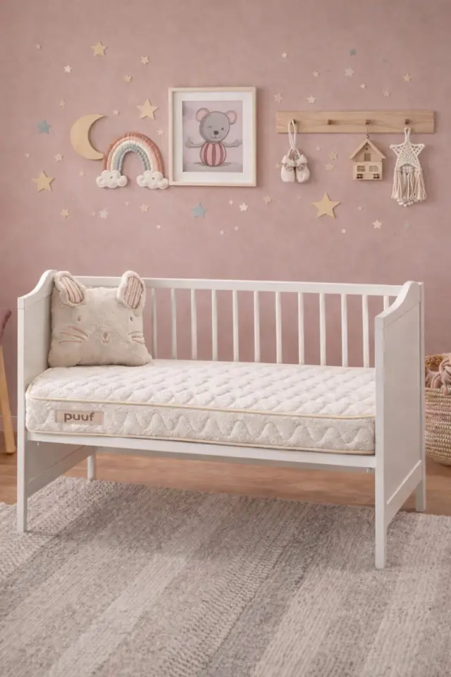 Stewehome Στρώμα παιδικό με μάλλινη επένδυση 90x50x25 cm