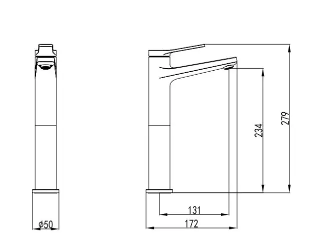 Μπαταρία νιπτήρος υψηλή ANDARE Bianco WNW168B73PH KARAG 2