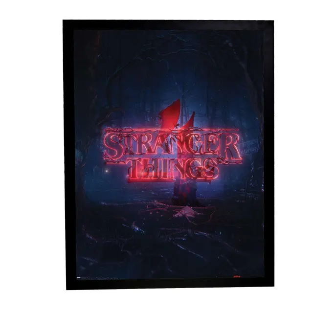 Αφίσα Stranger Things S4 Teaser 40x50εκ Κορνίζα Ξύλινη Χρώμα Μαύρο Με Τζάμι MAT K1041-69