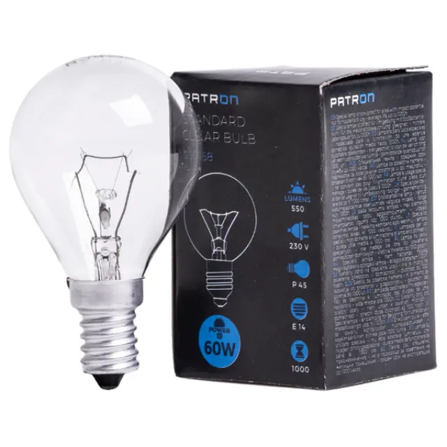 Incandescent Bulb E14 60W P45 230V CL