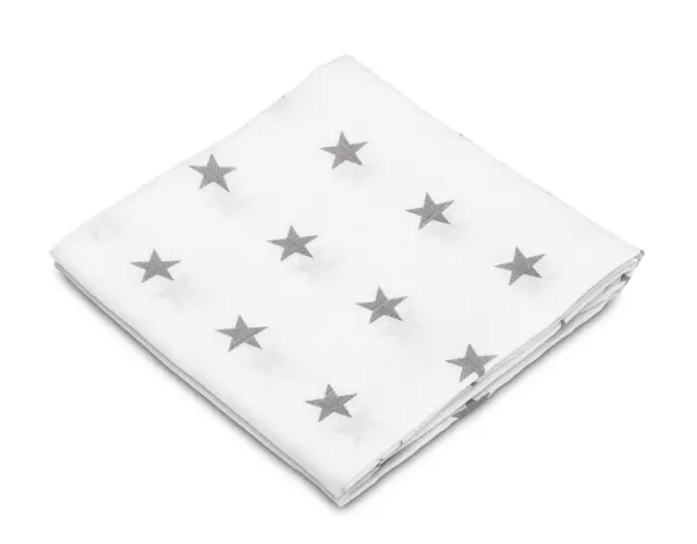 Πάνα Μuslin 70x80cm Sensillo Stars Grey 093