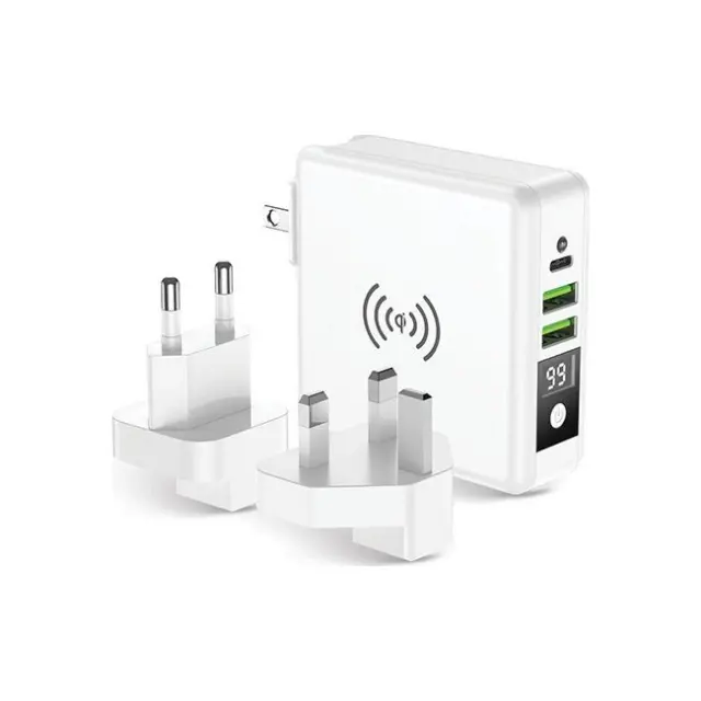 FORCELL Φορτιστής F-Energy 4in1 15W 2x USB-A 1xUSB-C PowerBank 8000mAh & Wireless Charging (235854)