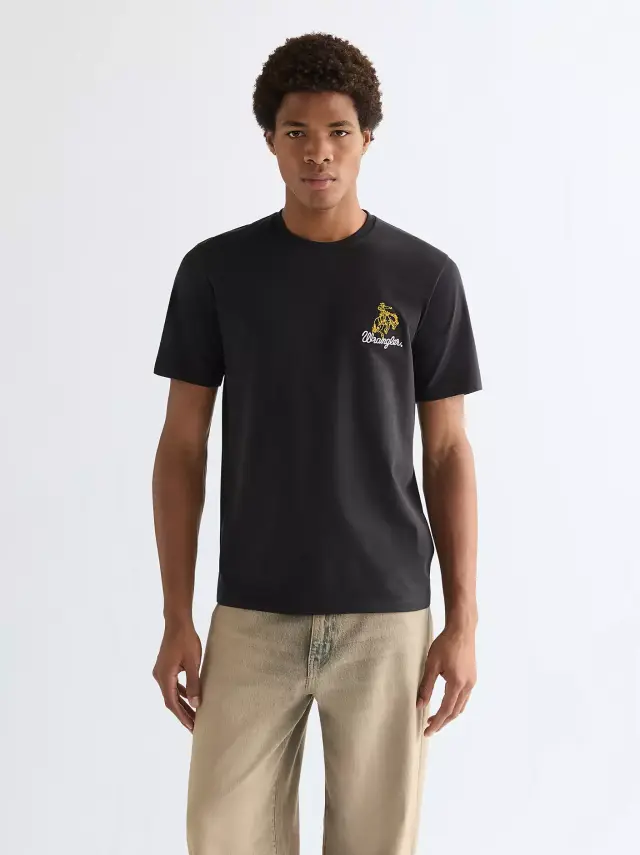 Wrangler Ανδρικό EMBROIDERY T-Shirt 112377985 – Black - S