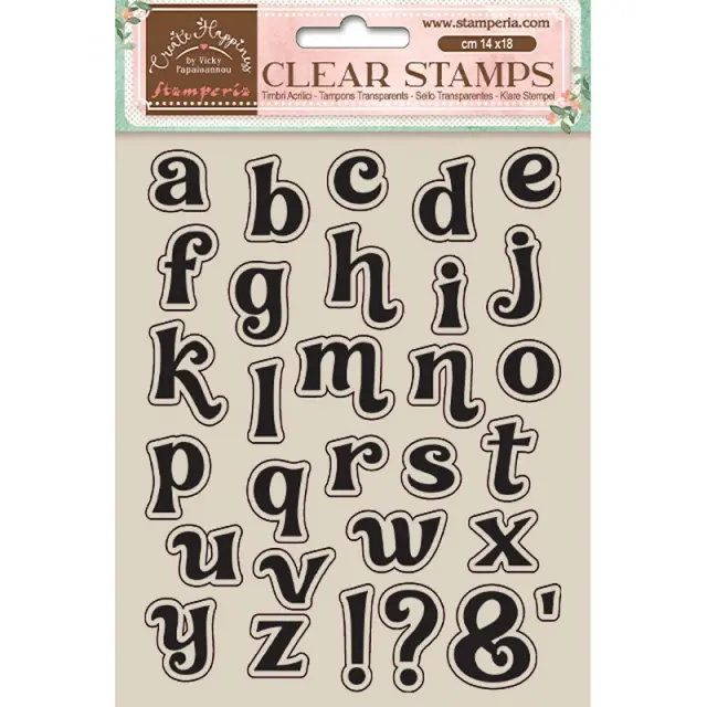 Σφραγίδα Stamperia 14×18 cm, Create Happiness, Alphabet