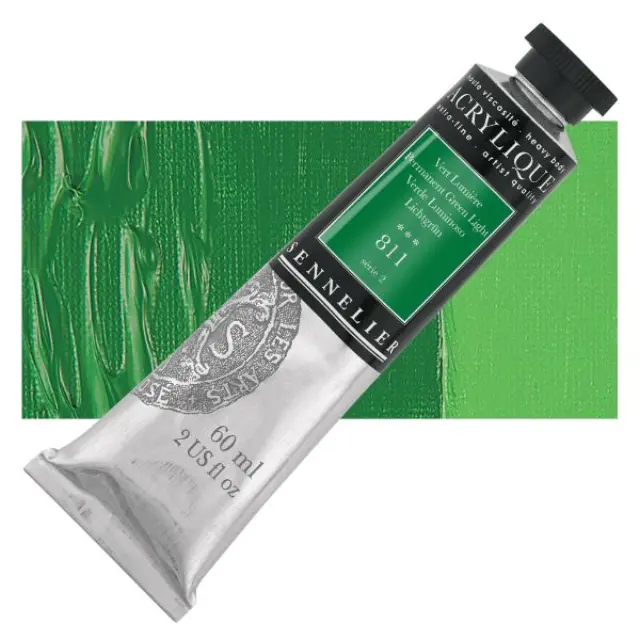 Ακρυλικό Sennelier Extra Fine - 811 Permanent Green Light S2 - 60ml