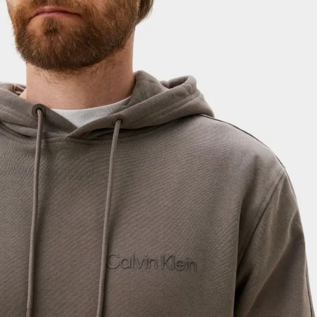 Calvin Klein - Ανδρικό Φούτερ Institutional Regular Fit J30J326404-PBX Καφέ - 2XL 2