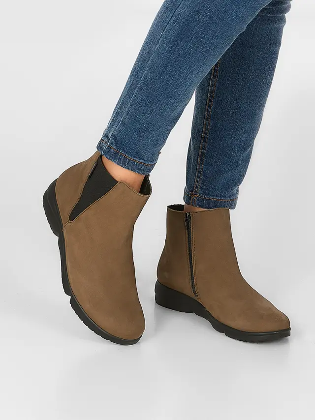 Mephisto Μποτάκια Γυναικείο δέρμα Nubuck Πράσινο MEP/RAFAELLE KHAKI 2