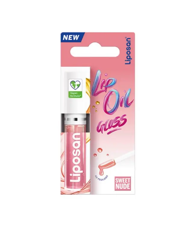 Liposan Lip Oil Gloss Sweet Nude Άμεσης Ενυδάτωσης Vegan Friendly, 5.5ml