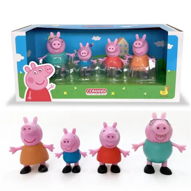Μινιατούρες Peppa Pig σετ δ΄΄ωρου με 4 φιγούρες / COM90157 (COMANSI)