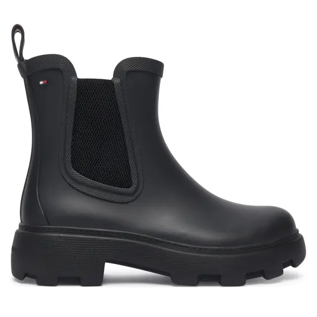 Γυναικεία Μποτάκια Tommy Hilfiger Rainboots FW0FW09387-BDS Μαύρα Μαύρο - 36