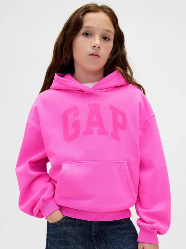 Ροζ Παιδικό Logo Φούτερ Standout pink