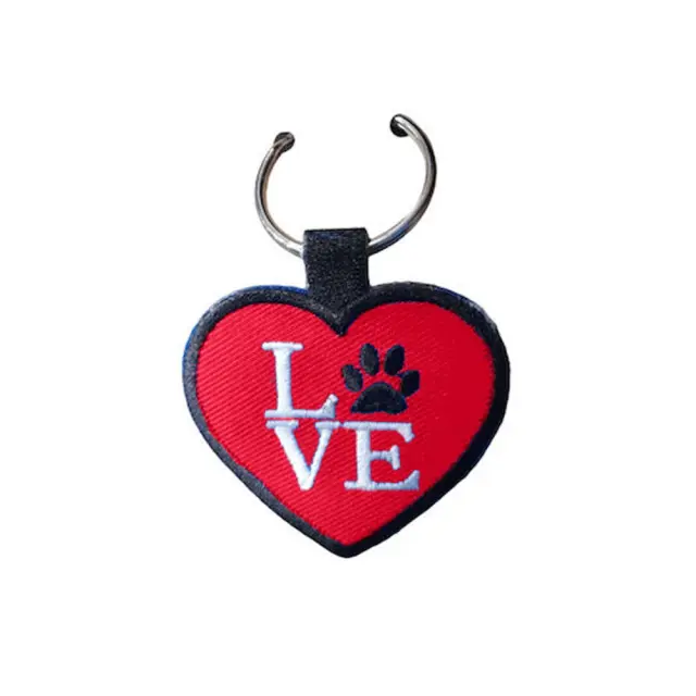 ActionLab Κεντητό Μπρελόκ Heart Red Μονόχρωμο