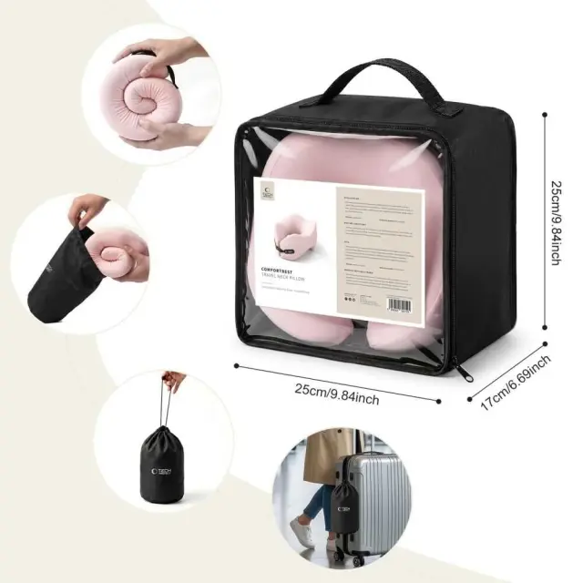 Tech-protect Comfortrest Travel Neck Pillow Pink 3