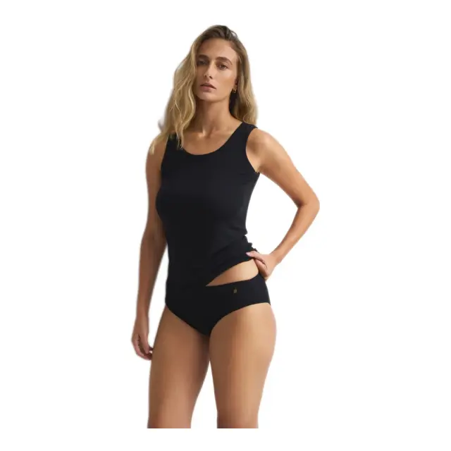Luna Γυναικείο Φανελάκι Αμάνικο Micro Touch Comfort, Χρώμα Μαύρο 2