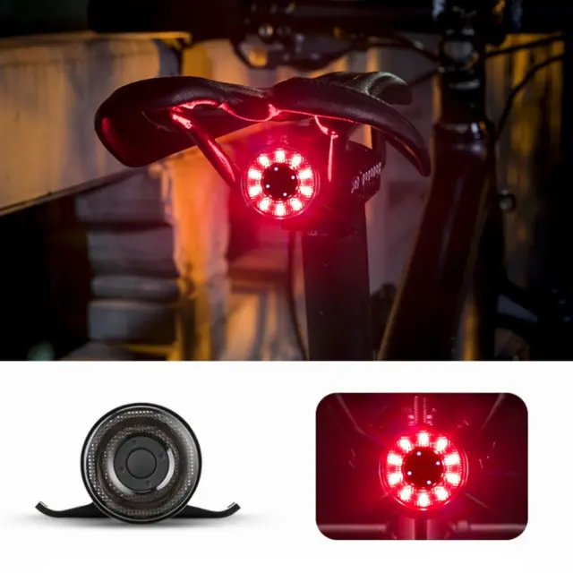 Rockbros Q1 Πίσω Φως Ποδηλάτου 7 Χρωμάτων LED + Καλώδιο USB-C - USB-A - Μαύρο 2