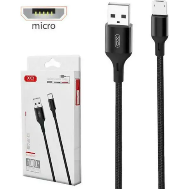 XO® - NB143 Καλώδιο Φόρτισης USB-A σε micro USB 2m- Black.