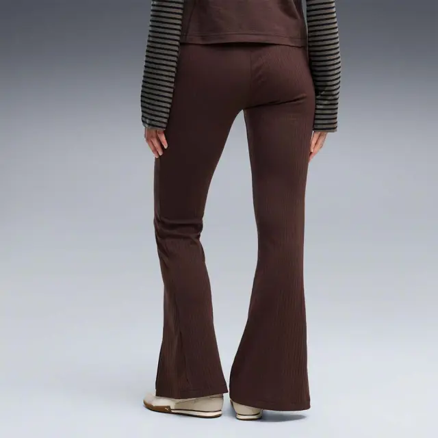 Puma Women's HER Rib Flared Leggings Καφέ 694028-33 (Puma) 2