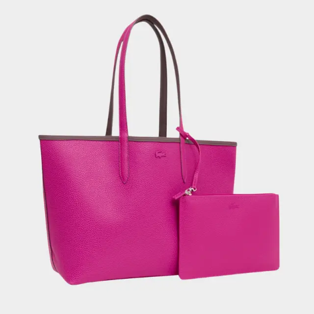 Tote Bag Δίχρωμη Lacoste 3NF2142AA LGT85 Ροζ Καφέ - ONESIZE 2