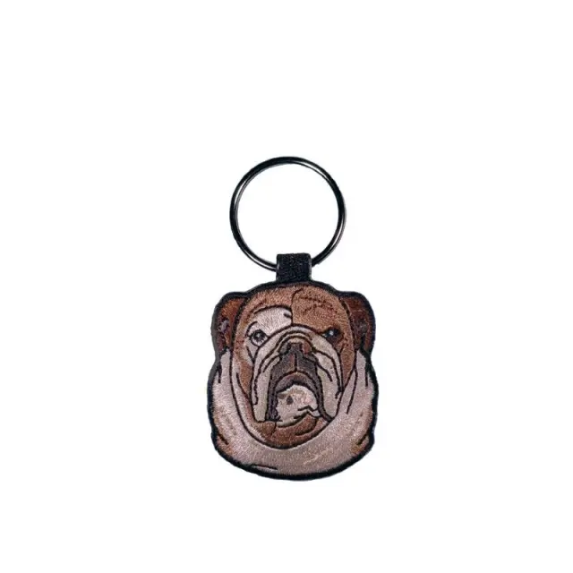 ActionLab Κεντητό Μπρελόκ English Bulldog Μονόχρωμο 2