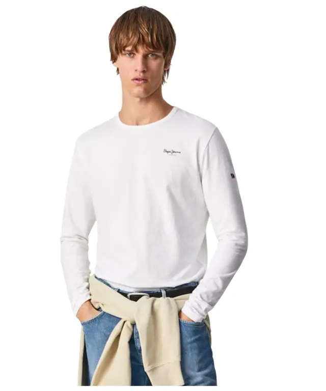 Pepe Jeans - Ανδρική Μπλούζα Original Basic 2 PM508211-800 Λευκό 3