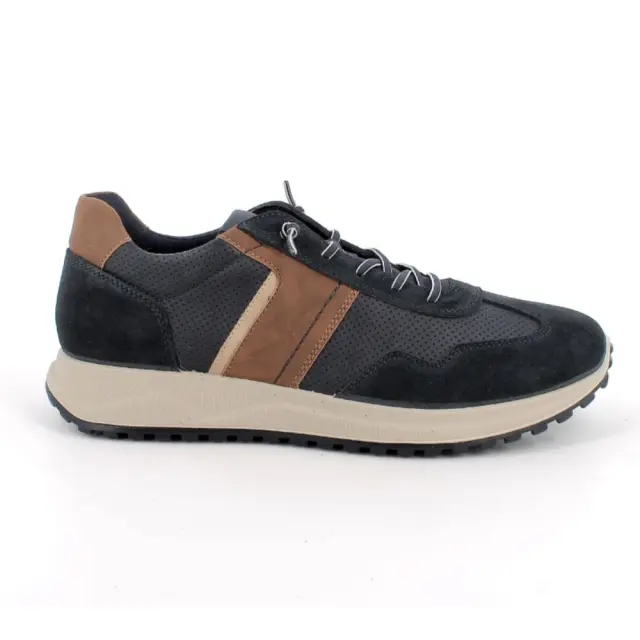 Imac Sneakers Ανδρικό δέρμα/δέρμα Nubuck Μπλέ IMA/103190 BLUE